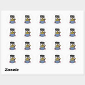 Sticker Rond Schnauzer Rahmen (Feuille)