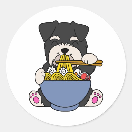 Sticker Rond Schnauzer Rahmen (Devant)