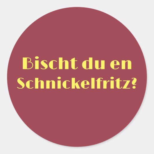 Sticker Rond Schnickelfritz (Devant)