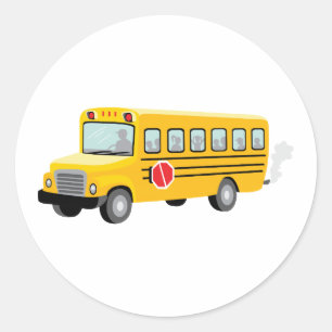 Sticker Rond School Bus