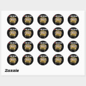 Sticker Rond School Bus Love 2nd Grade (Feuille)
