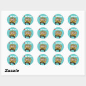 Sticker Rond School Bus Love 2nd Grade (Feuille)