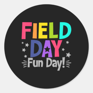 Sticker Rond School Field Day Fun Day Fun Teen Kids Field Da