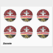 Sticker Rond Schweizer Schweiz Baum (Feuille)