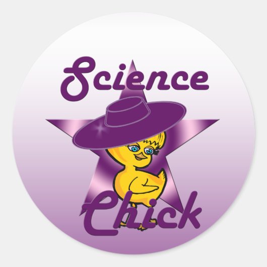 Sticker Rond Science Chick #9 (Devant)