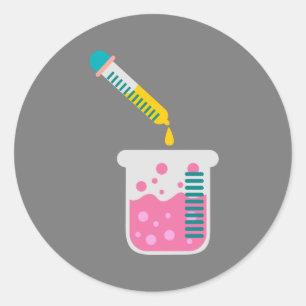 Sticker Rond Science chimie équipement scientifique mignon