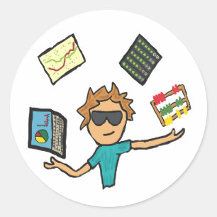 Sticker Rond Science des données
