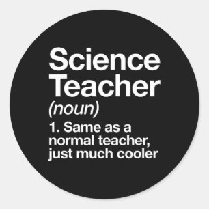 Sticker Rond Science Enseignant Définition Fun Ck À L'École D'A