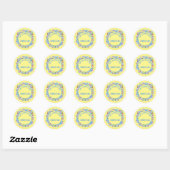 Sticker Rond Science Fair Attraits Molécules Particules Particu (Feuille)