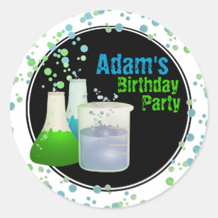 Sticker Rond Science Lab Anniversaire