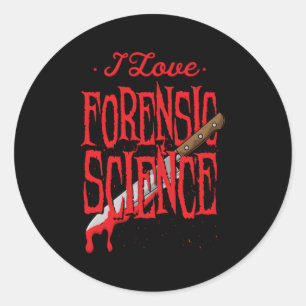 Sticker Rond Science Légale Pour Un Enquêteur Légal