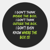 Sticker Rond Science Nerd - Inventor - R&d Develop New Idea (Devant)