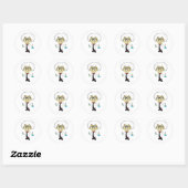 Sticker Rond Scientifique (Feuille)
