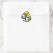 Sticker Rond Scientifique Canard en Caoutchouc (Sac)