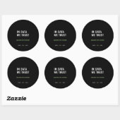 Sticker Rond Scientifique de données (Feuille)