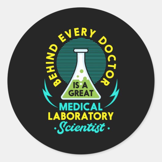 Sticker Rond Scientifique de laboratoire Médicale Technicien de (Devant)