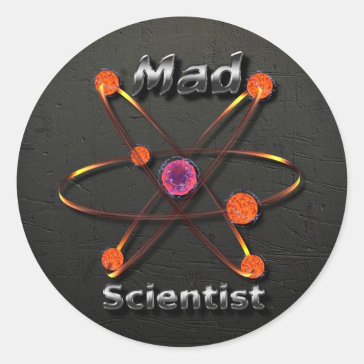 Sticker Rond Scientifique Mad (Devant)