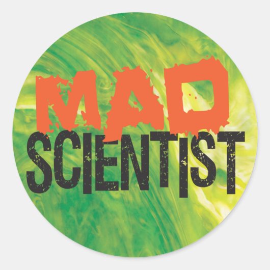 Sticker Rond Scientifique Mad (Devant)