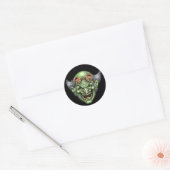 Sticker Rond Scientifique Mad Evil (Enveloppe)