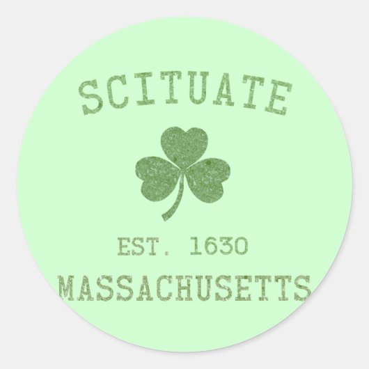 Sticker Rond Scituate MA (Devant)