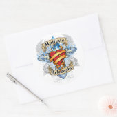 Sticker Rond Sclérose en plaques - Coeur et croix (Enveloppe)