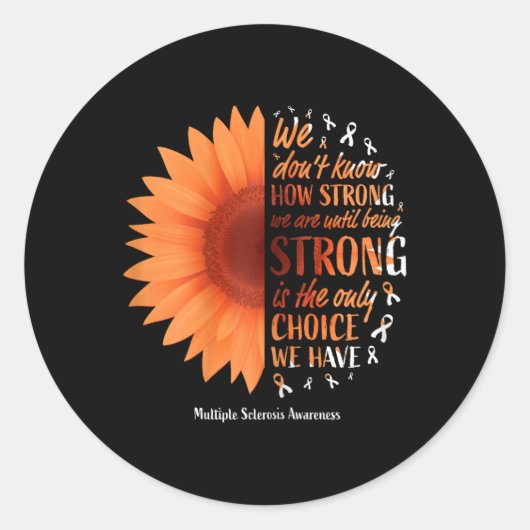 Sticker Rond Sclérose en plaques Femmes Mère Sensibilisation (Devant)