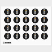 Sticker Rond Sclérose en plaques guerrière Vertical Ms Awarenes (Feuille)