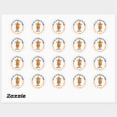 Sticker Rond Sclérose en plaques MS AVEC DIEU CROSS 1 (Feuille)