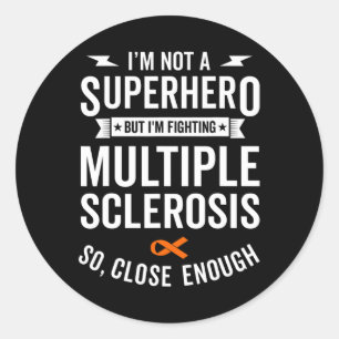 Sticker Rond Sclérose Guerrier Survivant Soutien de sensibilisa