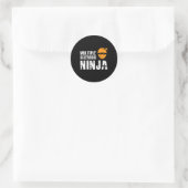 Sticker Rond Sclerosis Ninja - Ms Support Awareness Fighter (Sac)