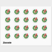 Sticker Rond Scooby de Christmas Wreath (Feuille)
