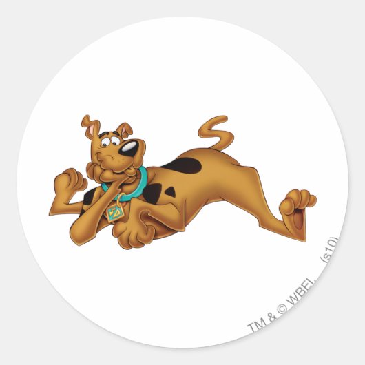 Sticker Rond Scooby Doo Allongé (Devant)