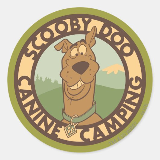 Sticker Rond Scooby-Doo "Canine Camping" (Devant)