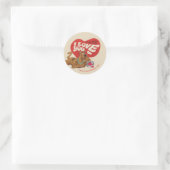 Sticker Rond Scooby-Doo - Ce n'est pas un mystère... Je t'aime (Sac)