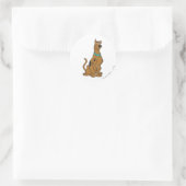 Sticker Rond Scooby Doo Chiot Yeux (Sac)