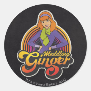 Sticker Rond Scooby-Doo   Daphné "Gingembre de méditation"
