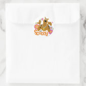 Sticker Rond Scooby-Doo En Fleurs (Sac)