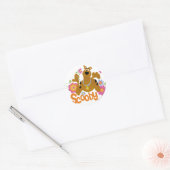 Sticker Rond Scooby-Doo En Fleurs (Enveloppe)