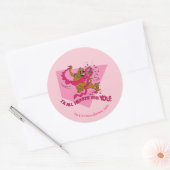 Sticker Rond Scooby-Doo - Je suis tout coeur pour vous (Enveloppe)