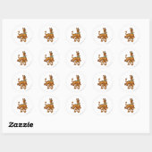 Sticker Rond Scooby-Doo Joyeuse Marche (Feuille)