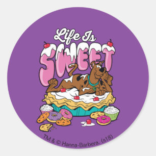 Sticker Rond Scooby-Doo la "vie est doux "
