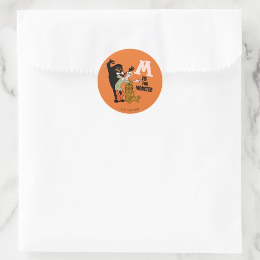 Sticker Rond Scooby-Doo | M est pour Monster (Sac)