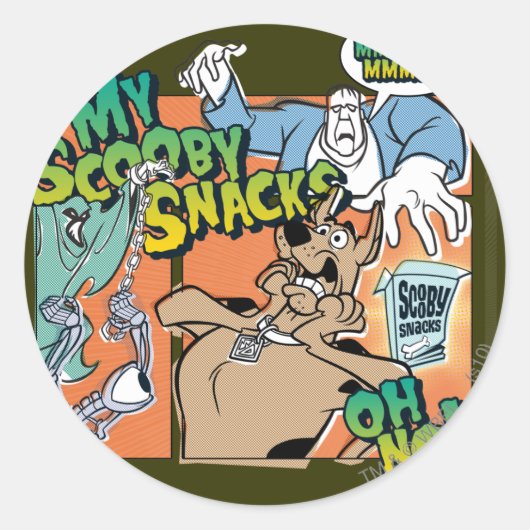 Sticker Rond Scooby-Doo "My Scooby Snacks" (Devant)