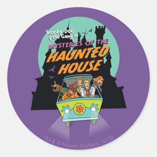 Sticker Rond Scooby-Doo "Mystères De La Maison Hantée" (Devant)
