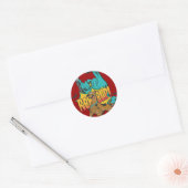 Sticker Rond Scooby Doo "Reeeelp !" (Enveloppe)