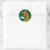 Sticker Rond Scooby-Doo Rire (Sac)