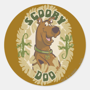 Sticker Rond Scooby-Doo Safari Graphisme
