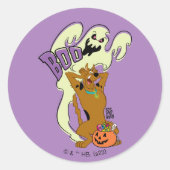 Sticker Rond Scooby-Doo | Scooby-Doo Boo (Devant)
