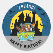 Sticker Rond Scooby Doo Spooktacular Halloween Anniversaire (Devant)