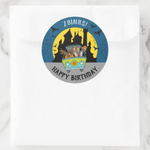 Sticker Rond Scooby Doo Spooktacular Halloween Anniversaire
